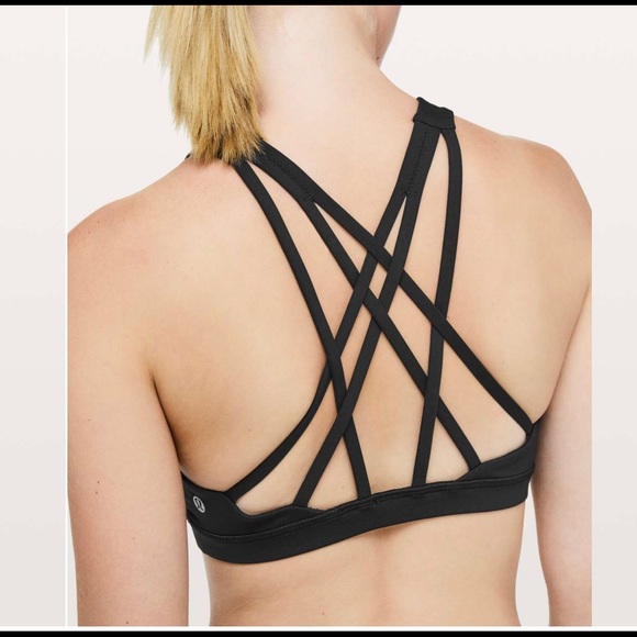 Lululemon Free To Be Serene Bra High Neck Light Support C/D Cup • Black • Size 2 - Picture 6 of 8